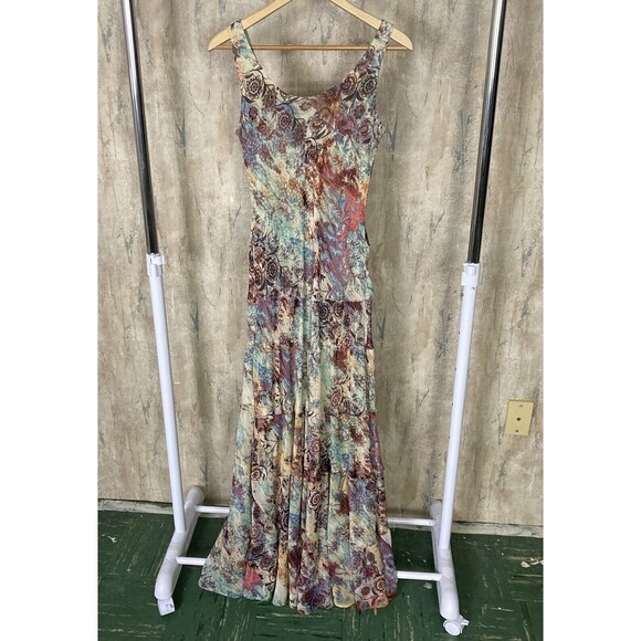 Jones New York Dress Floral Maxi Romantic Dress Sz 2 Lined Tiered 90’s Coquette - Picture 3 of 12